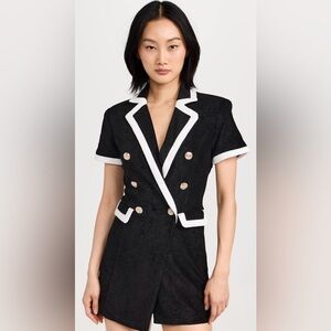 English Factory Terry Cloth Blazer Romper